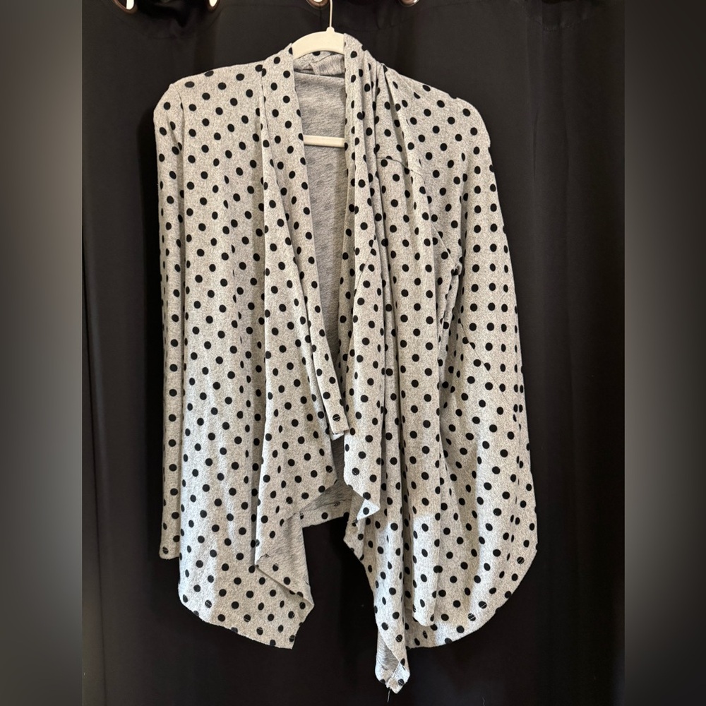 Polka Dot Open Front Cardigan